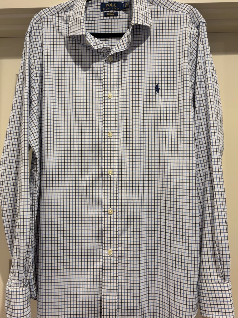 Polo by Ralph Lauren White & Blue Check Long-Sleeve Shirt